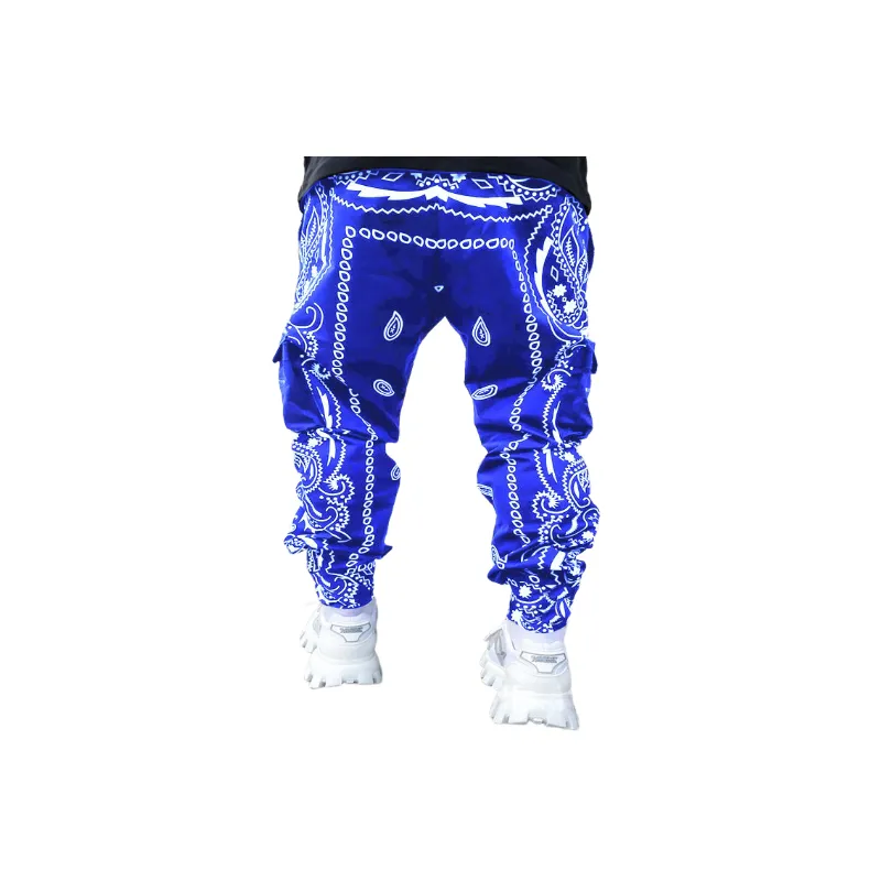 Sporty Loose Cotton Blended Fabric Casual Pants-8