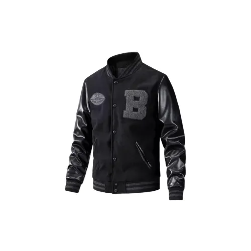 Casual Embroidery Woolen Fabric Baseball Jersey
