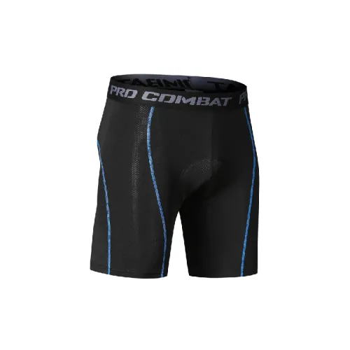 Sporty Breathable Blended Synthetic Fabrics Cycling Pants