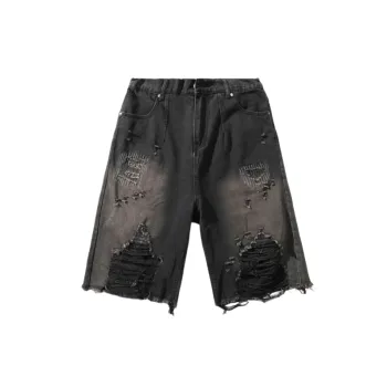 Casual Ripped Baggy Denim Shorts