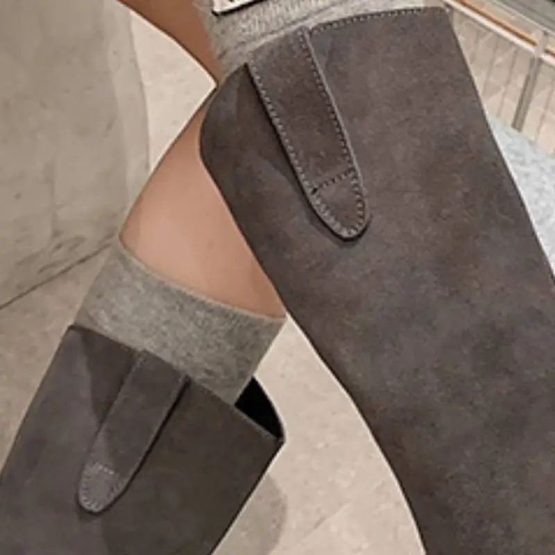 Fashionable Plain Knee High Boots-6