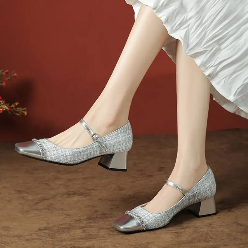 Elegant Rhinestone Mary Jane Shoes-5