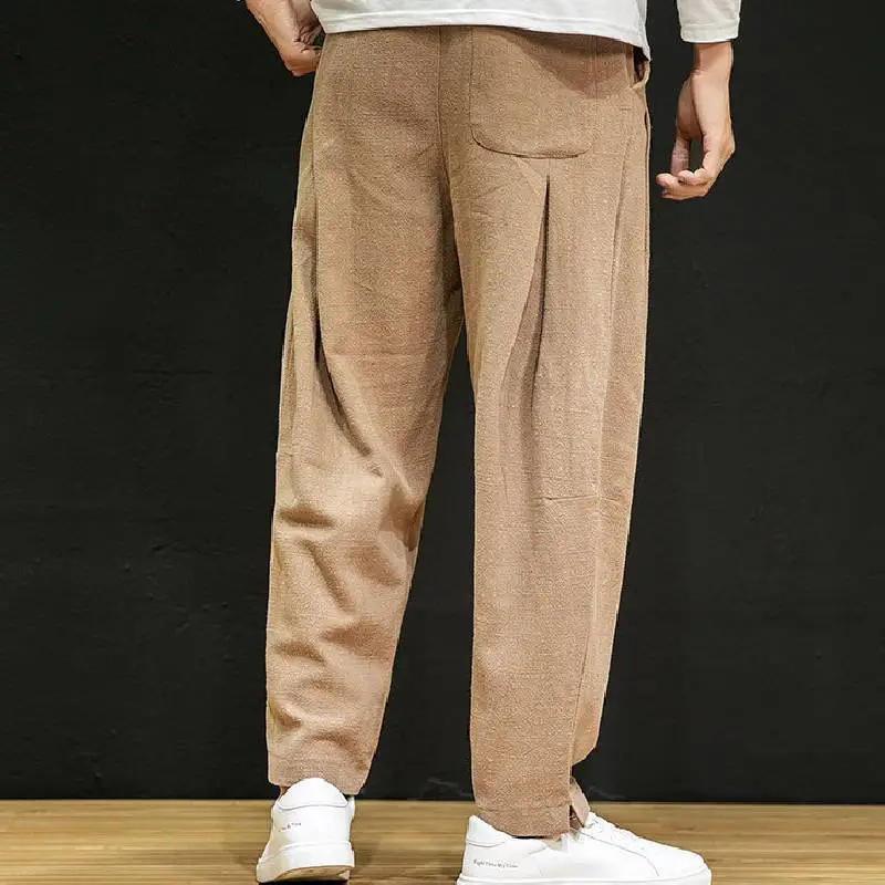 Plain Loose Casual Pants-3