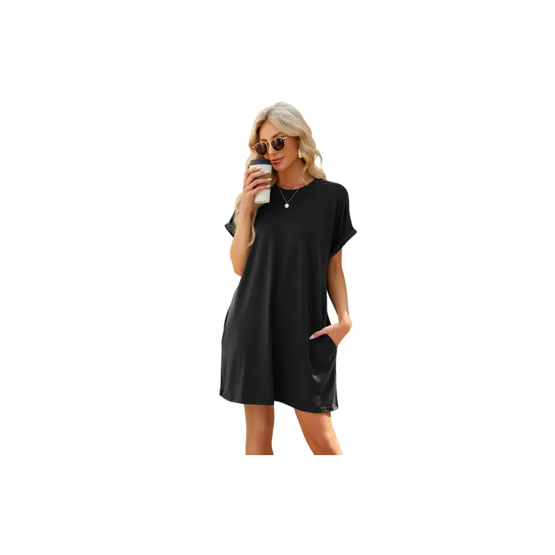 Casual Loose Viscose Dress Women-2