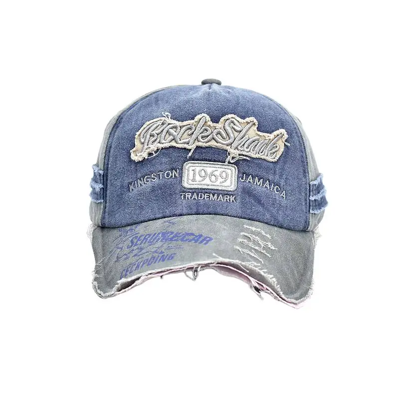 Washed Print Peaked Cap-5