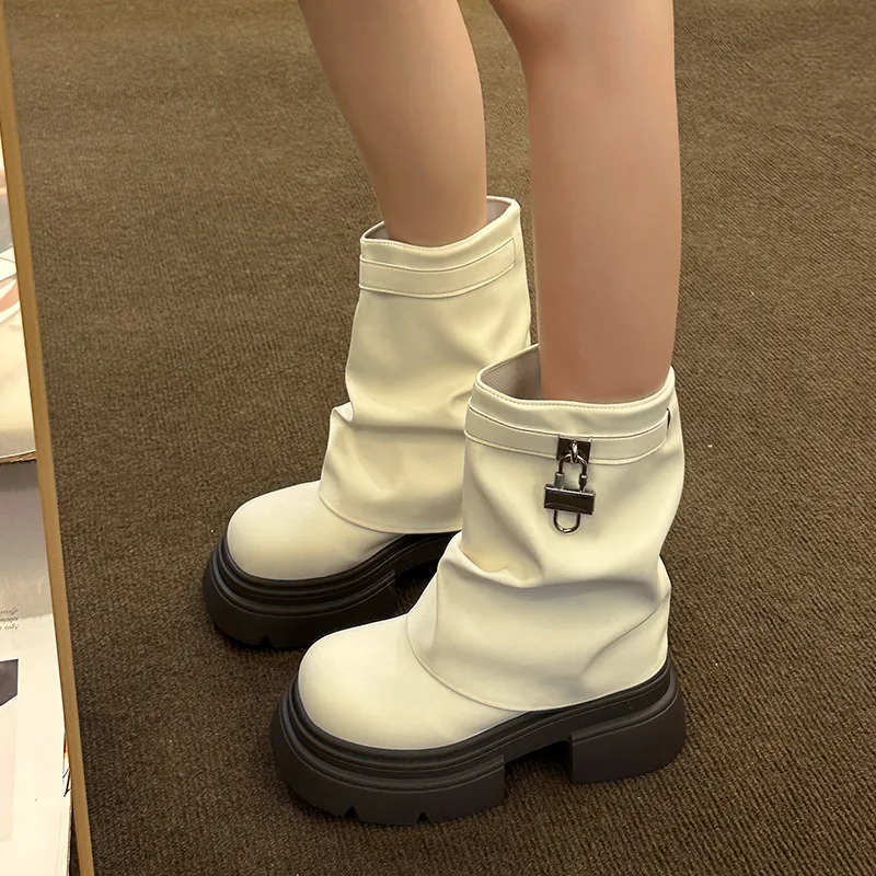 Denim Retro Fashion Ankle Boots-5
