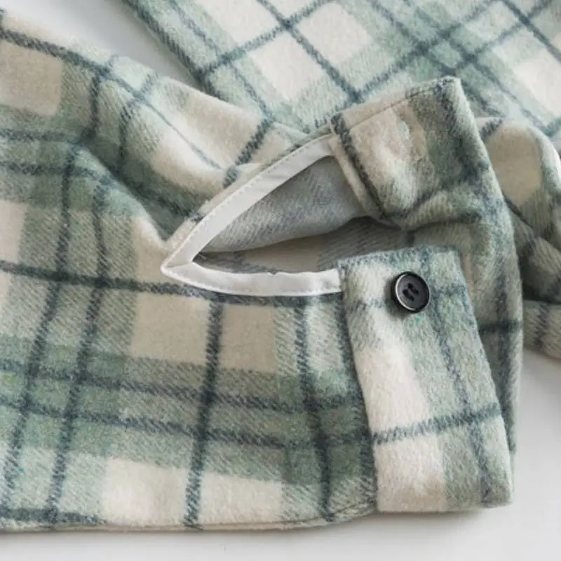 Retro Long Sleeve Cotton Blended Fabric Shirt Unisex-4