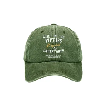 Retro Fashionable Washed Peaked Cap