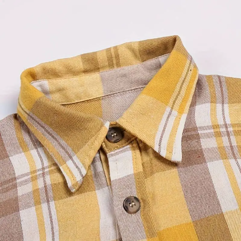 Striped Loose Polyester Shirt Women-3