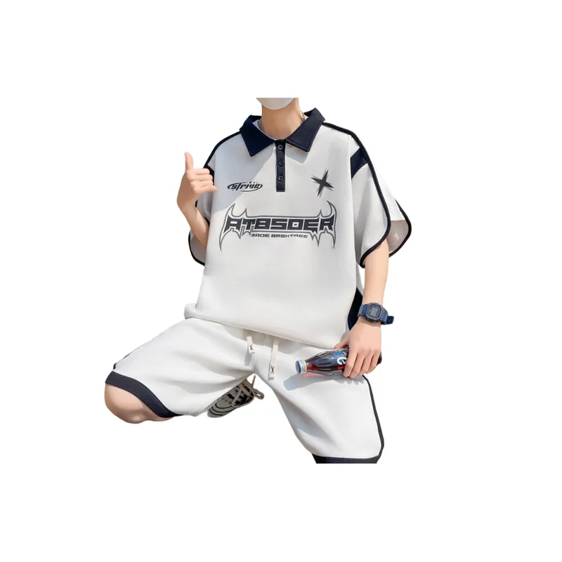 Retro T Shirt And Trendy Short Set-1