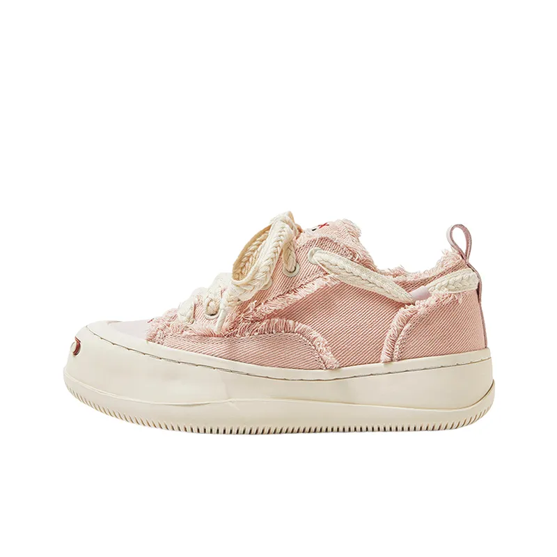 Breathable Canvas Open Smile Board Shoes-6