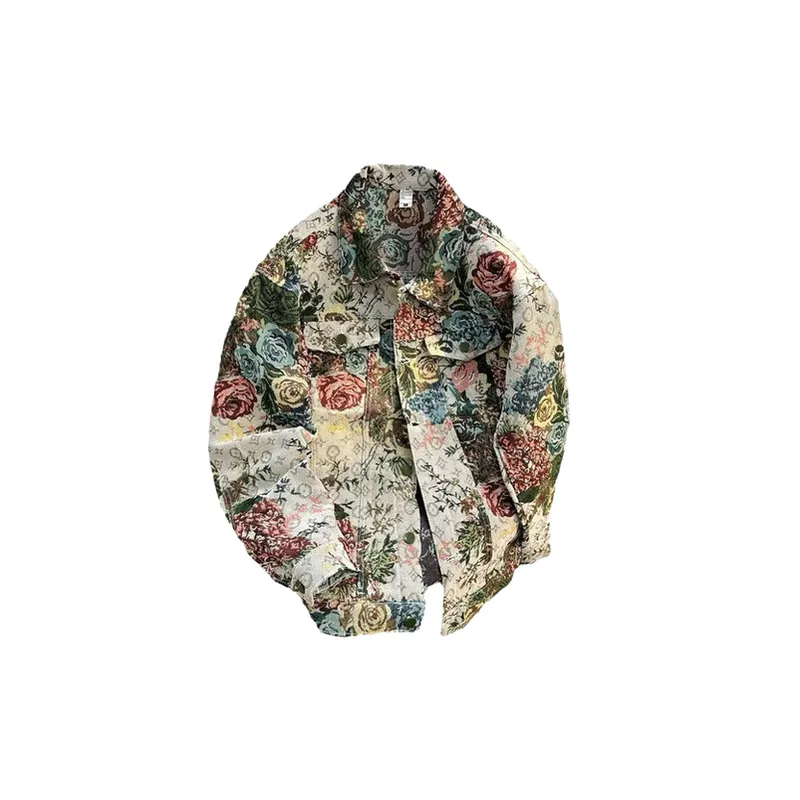 Fashionable Floral Denim Jacket