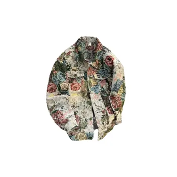 Fashionable Floral Denim Jacket