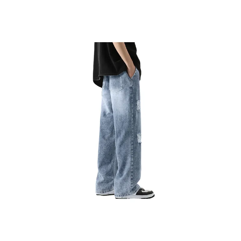 Loose Straight Leg Jeans-10