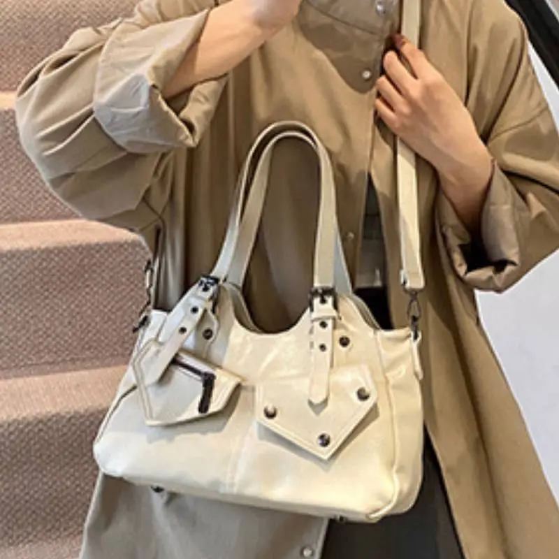 Contrast Color Retro Shoulder Bag-10