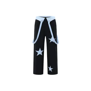 Star Patch Embroidered Pants