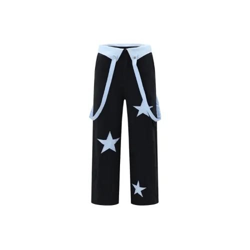 Star Patch Embroidered Pants