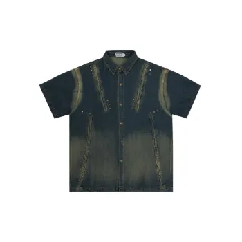 Hip Hop Splicing Gradient Shirt