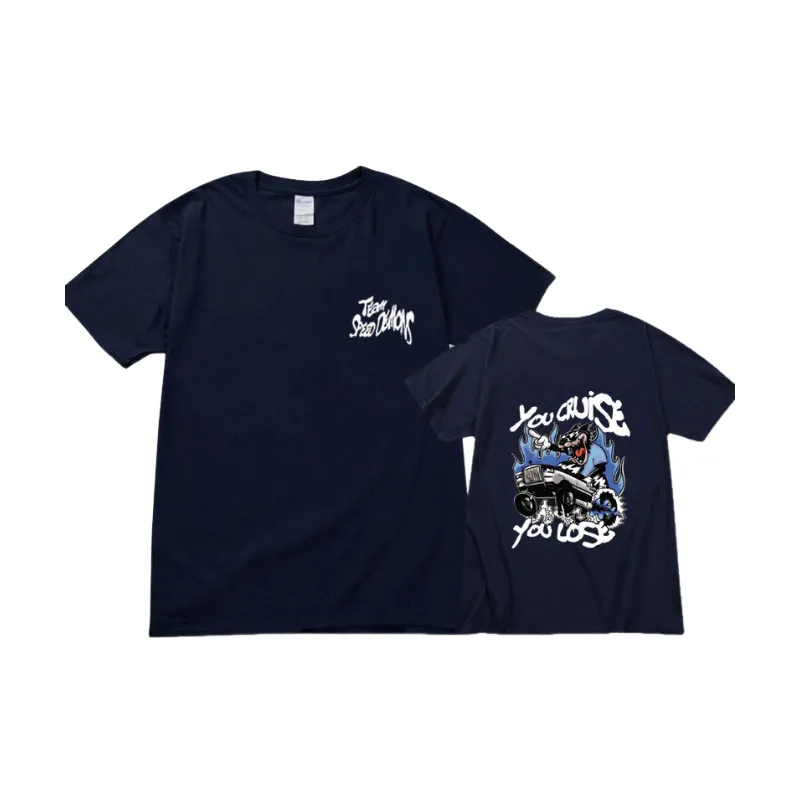 Cartoon Letter Cotton T Shirt-3