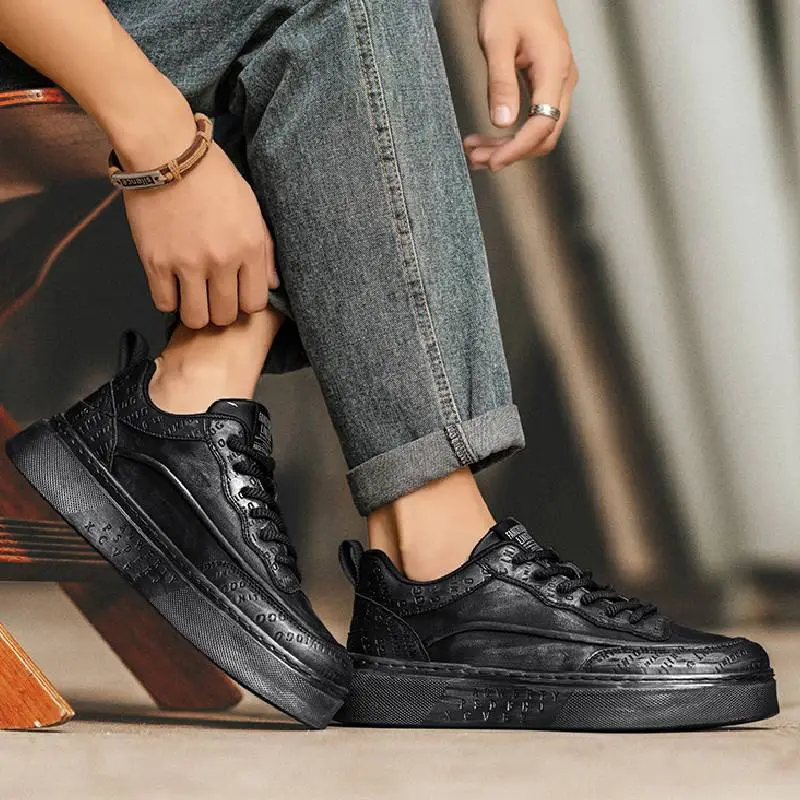 Retro Distress Stylish Skateboarding Shoes-2
