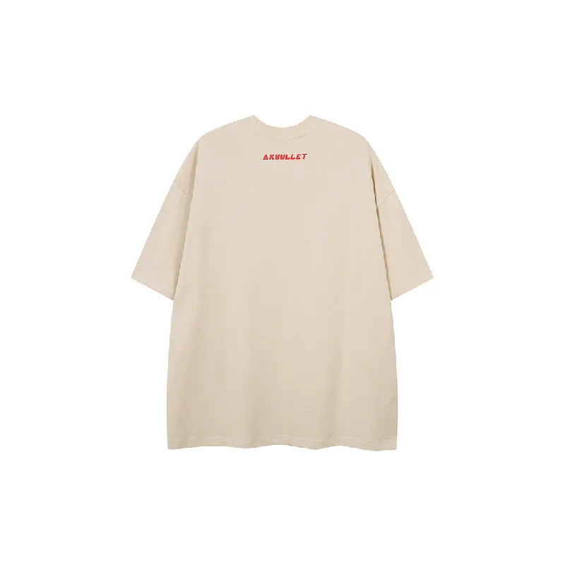 Cartoon Loose Combed Cotton T-Shirt-1