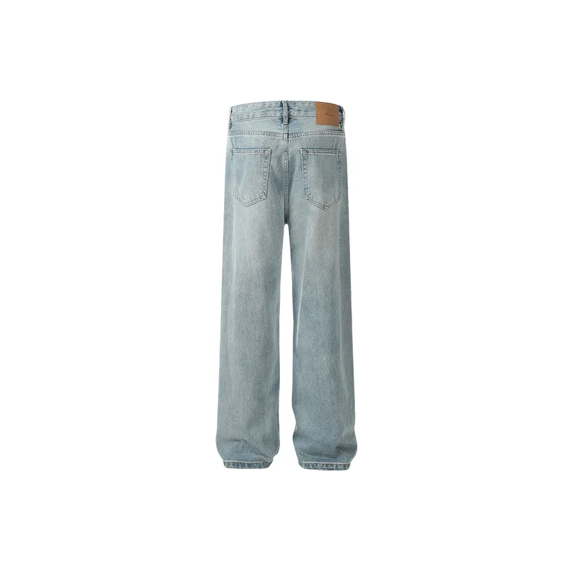 Casual Straight Leg Jeans-1