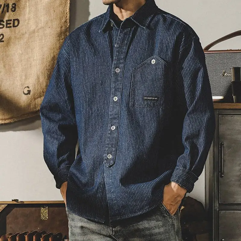Casual Loose Combed Cotton Shirt-2