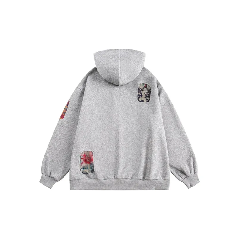 Fashion Loose Cotton Blended Fabric Sweatshirt-1