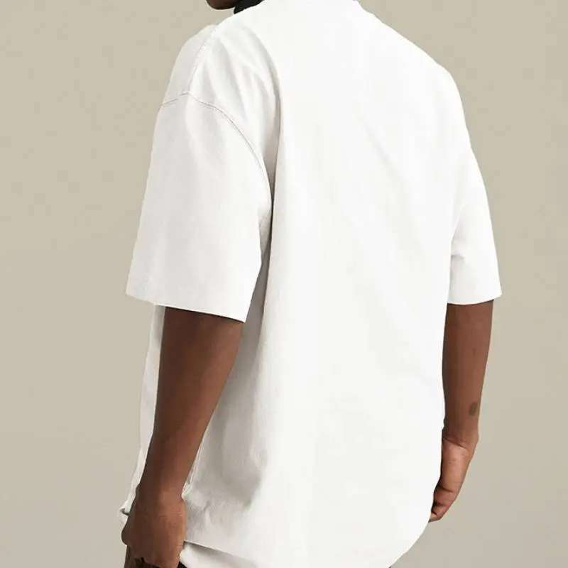 Fashionable Simple 100% Cotton T Shirt-3