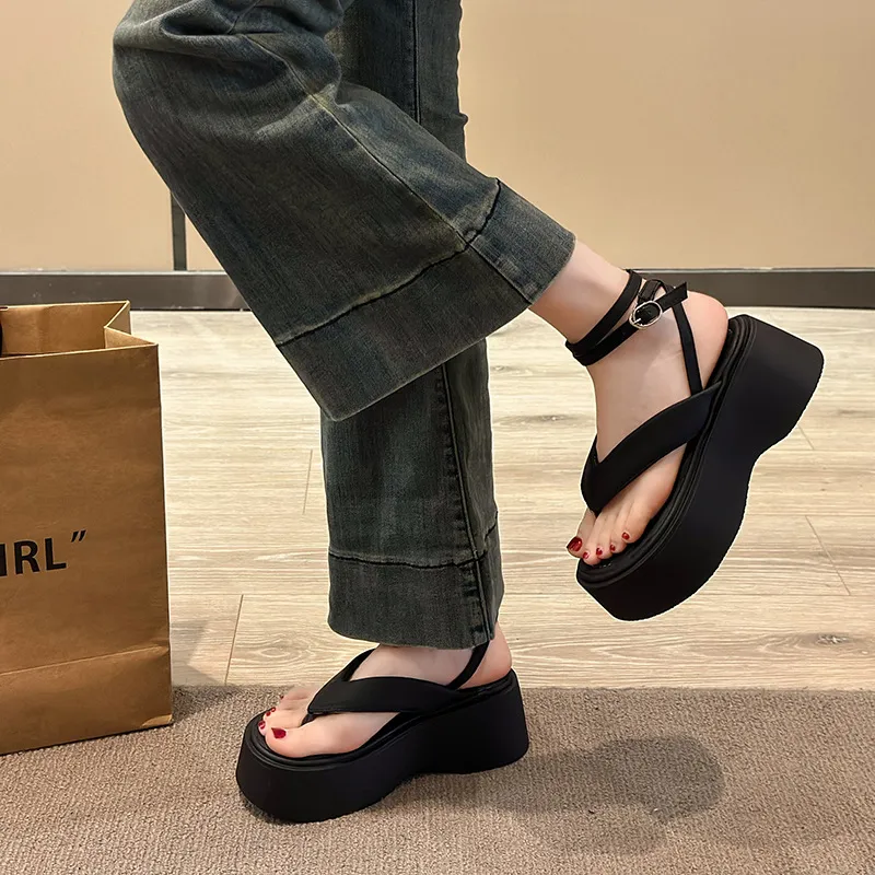 Simple Plain Beach Sandals-4