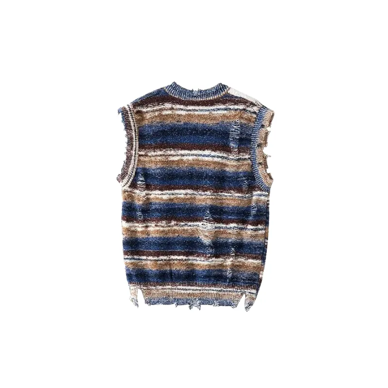 Retro Loose Cotton Blended Fabric Vest-7