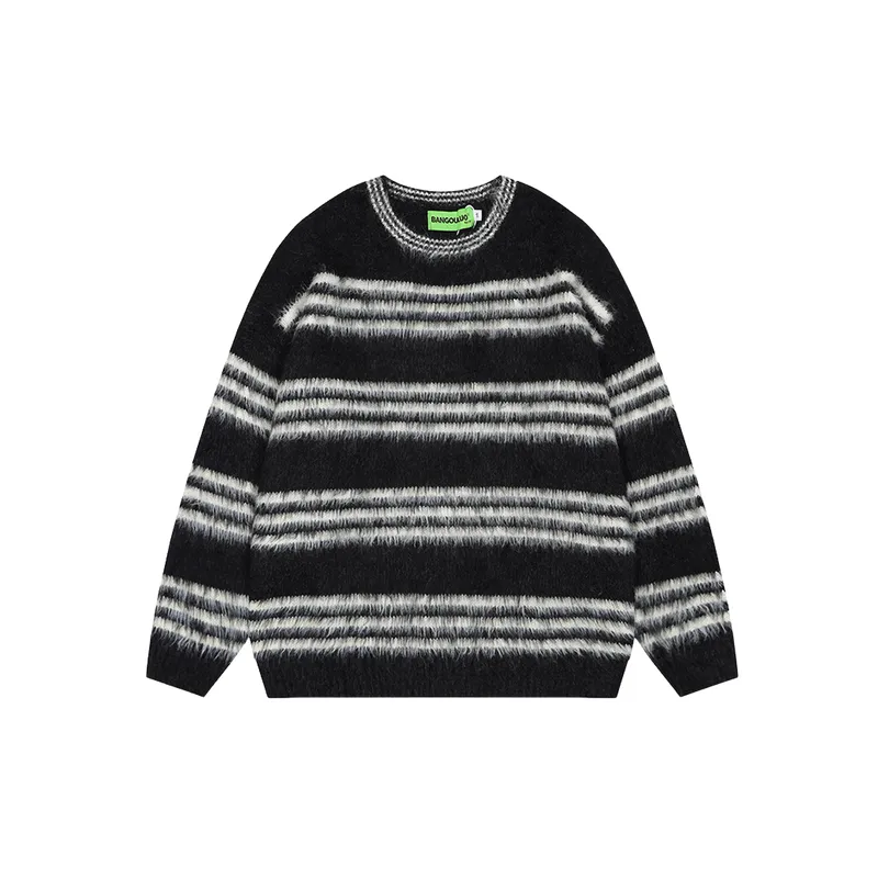 Loose Contrast Color Sweater-4