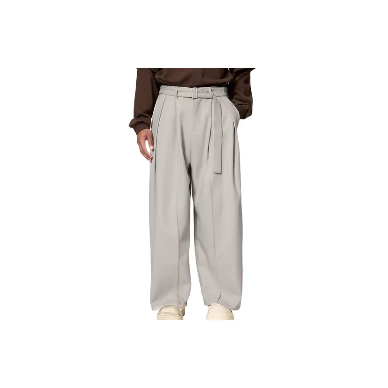 Casual Wide Leg Blended Synthetic Fabrics Casual Pants-2