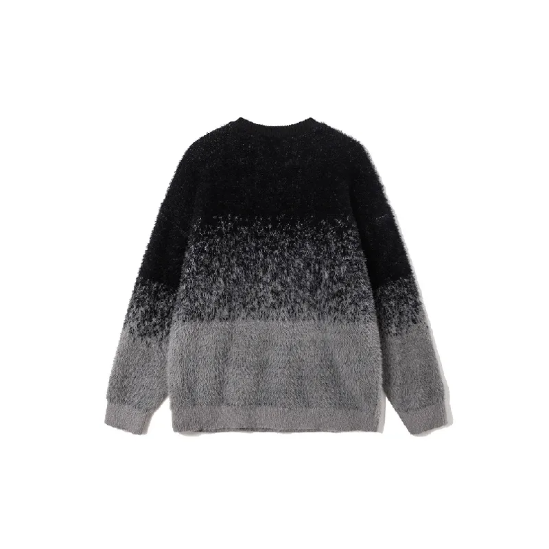 Retro Ombre Looser Blended Synthetic Fabrics Sweater-1