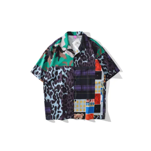 Camouflage Leopard Print Short Sleeved Shirt