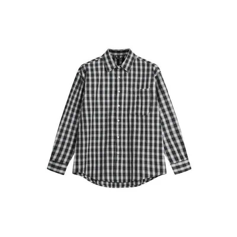 Casual Loose Yarn Dyed Fabric Shirt-4