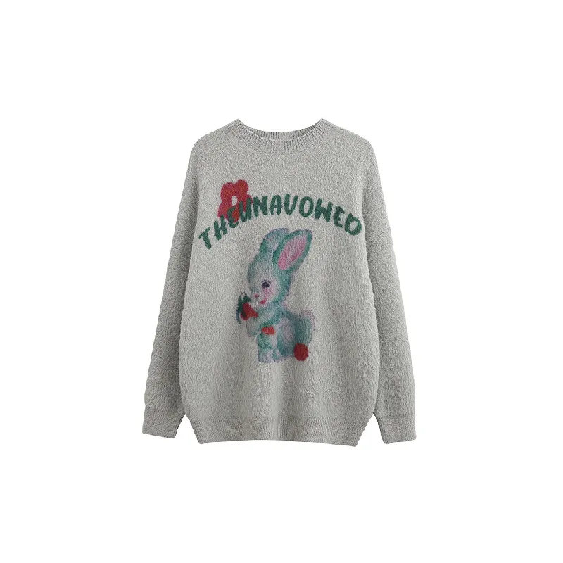 Cute Loose Polyester Sweater Unisex-0