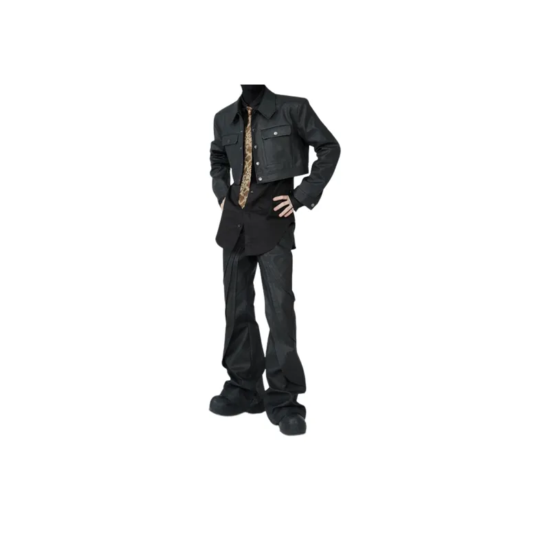 Slim fit Heavy Multi level Design Trousers-2