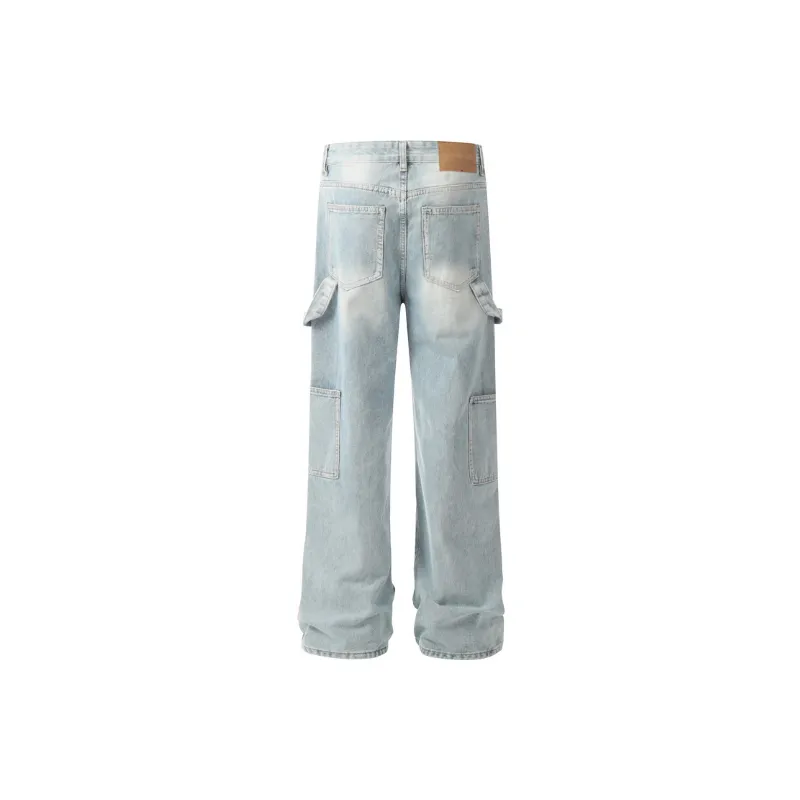 Loose Denim Cargo Pants-1