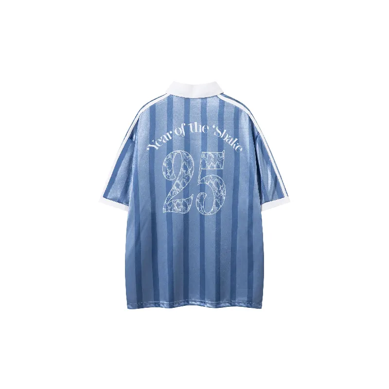 Fashionable Striped Blended Synthetic Fabrics Polo-1