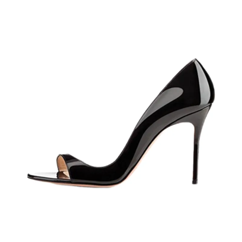 Simple Contrast Color High Heels-5
