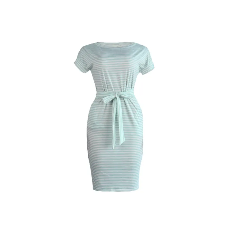 Simple Plain Cotton Dress Women-12