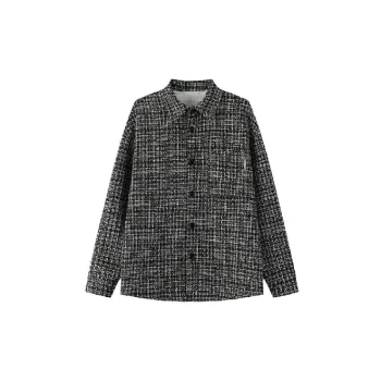 Casual Plaid Polyester Jacket
