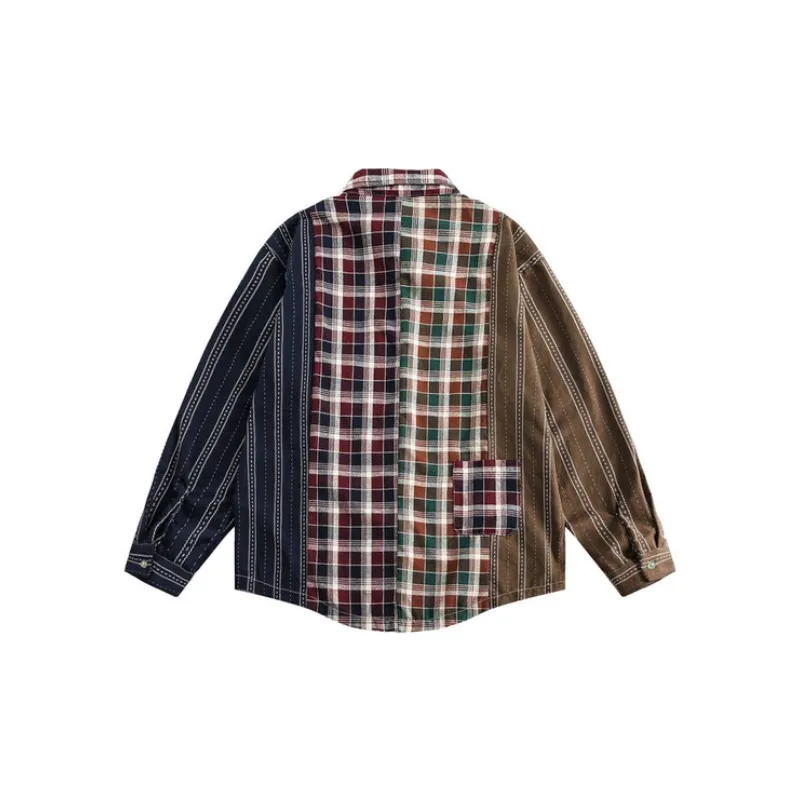 Trendy Plaid Long Sleeved Shirt-1