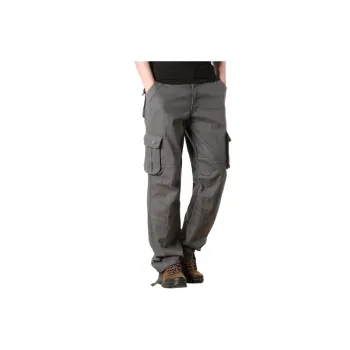 Casual Plain Cotton Cargo Pants Unisex