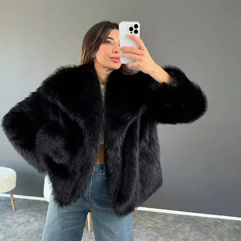 Casual Warm Polyester Jacket Women-9