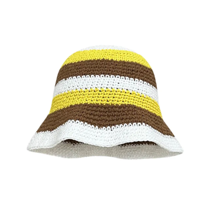 Retro Contrast Color Beanie Women-0