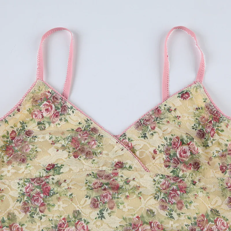 Romantic Ditsy Flora Vest Women-3