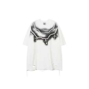 Loose Old Washed Letter T Shirt