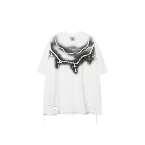 Loose Old Washed Letter T Shirt